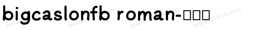 bigcaslonfb roman字体转换